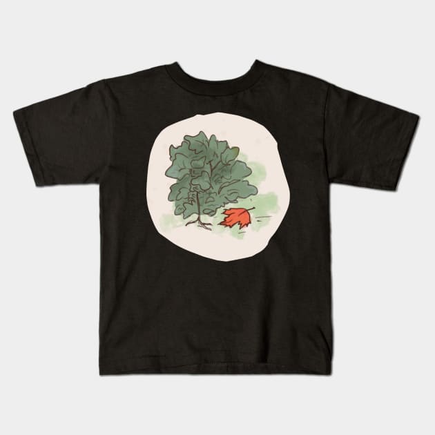 Leo leaf Kids T-Shirt by KaijuCupcakes